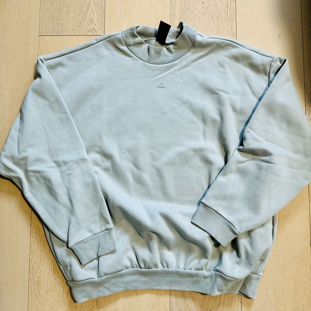 Adidas Basketball Crew Sweatshirt - Metal Grey Size L